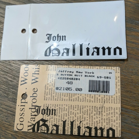 2 piece John Galliano Italian 100% Virgin Wool